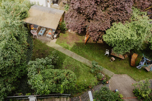 Garten der Clearingstation von oben