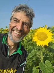 Christian und Sonnenblumen